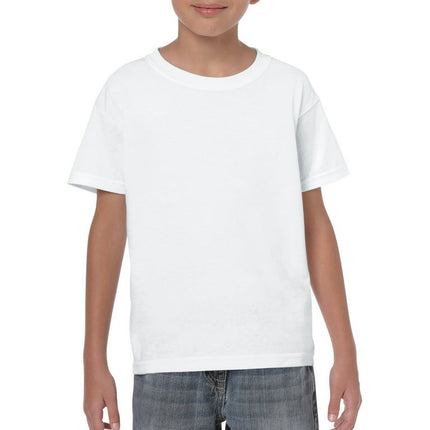 Gildan Unisex Kids’ Crewneck Tee with Short Sleeves, White