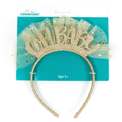 Way to Celebrate! "Oh Baby" Gold Plastic Head Bopper, Baby Shower Occasion